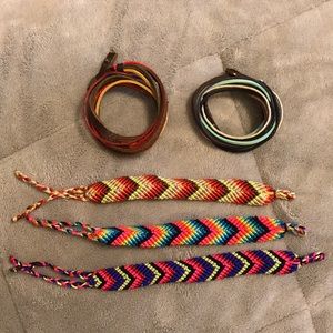 Assortment of 5 friendship bracelets